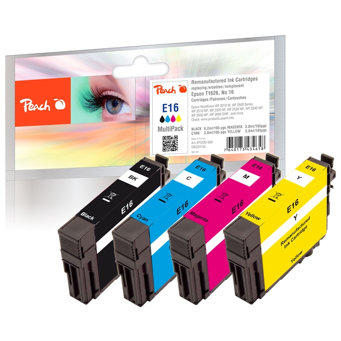 Image de Peach Cartouches d'encre Spar Pack compatibles avec Epson No. 16, T1626