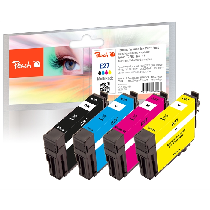 Image de Peach Cartouches d'encre Spar Pack Plus, remplissage XL, compatible avec Brother LC-1100, LC-980