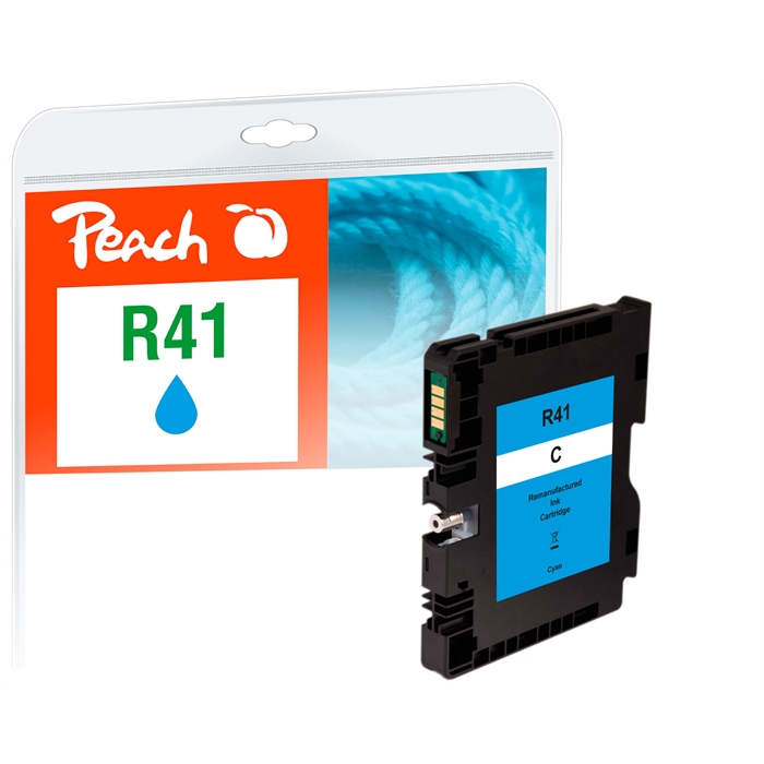 Image de Peach Cartouche d'encre cyan compatible avec Ricoh GC41C