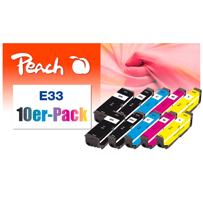 Image de Peach Cartouches d'encre 10 pack compatibles avec Epson No. 33