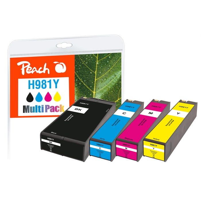 Image de Peach Cartouches d'encre Spar Pack compatibles avec HP No. 981YY