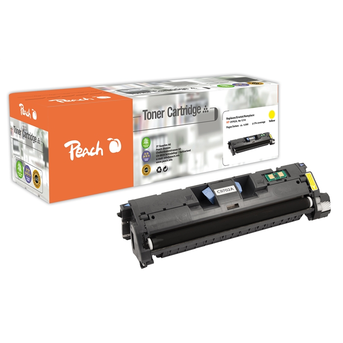 Image de Peach Module toner jaune , compatible avec HP C9702A, HP121A