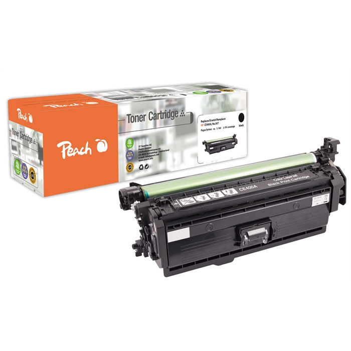 Image de Peach Module toner noir compatible avec HP No. 507, CE400A