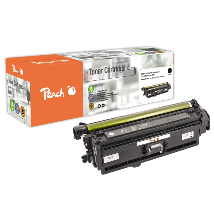 Image de Peach Module toner noir compatible avec HP No. 508A, CF360A