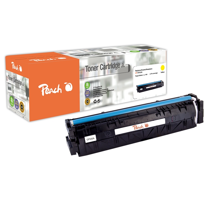 Image de Peach Module toner jaune compatible avec HP No. 205A, CF532A