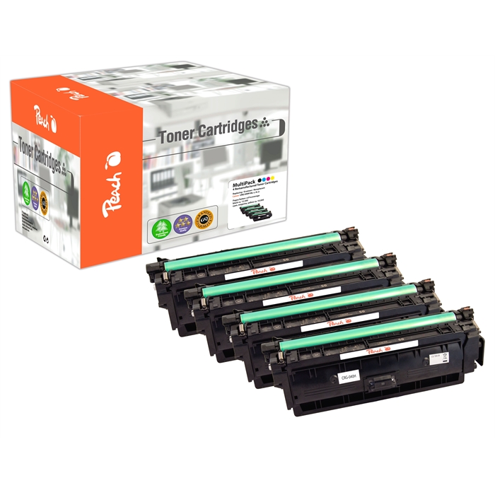 Image de Peach Modules de toner Spar Pack compatibles avec Canon CRG-040H