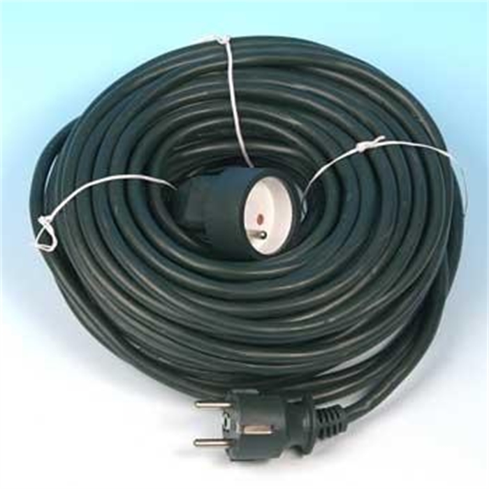 Picture of Power Extension Cable with Safety Plug, 30 m, Black