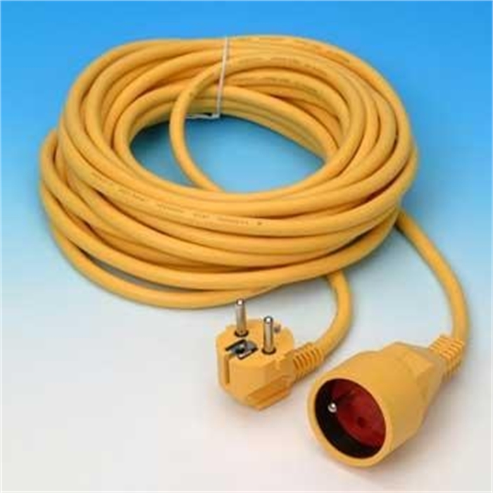 Picture of Power Extension Cable with Safety Plug, 10 m, Yellow