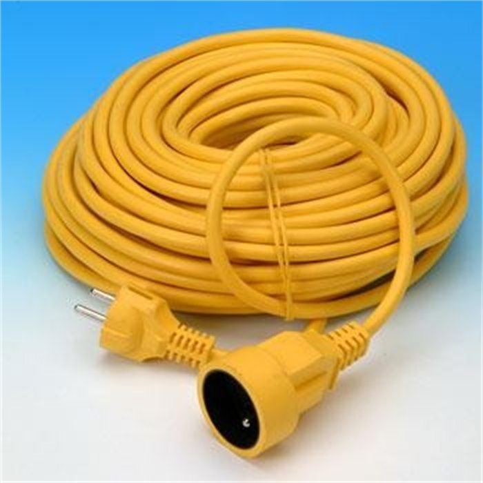 Picture of Power Extension Cable with Safety Plug, 30 m, Yellow