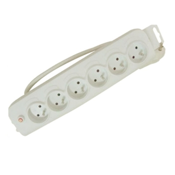 Picture of Power Strip, 6 Sockets, 3 m, White