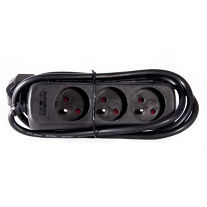 Picture of Multiple Socket, 3 Compartment, 1,5 m, Black