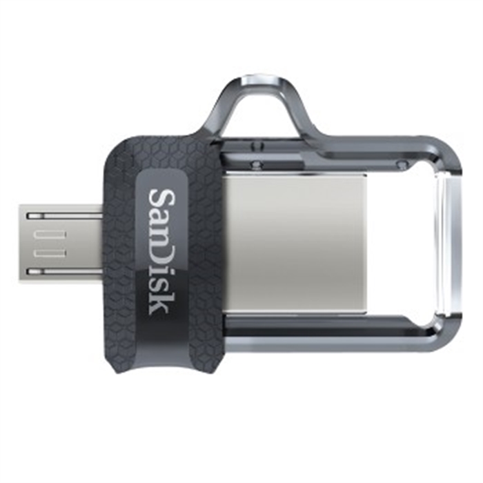 Picture of SANDISK 173430 - Ultra Dual USB m 256GB, USB 3.0, 150 MB/S, Black/Clear