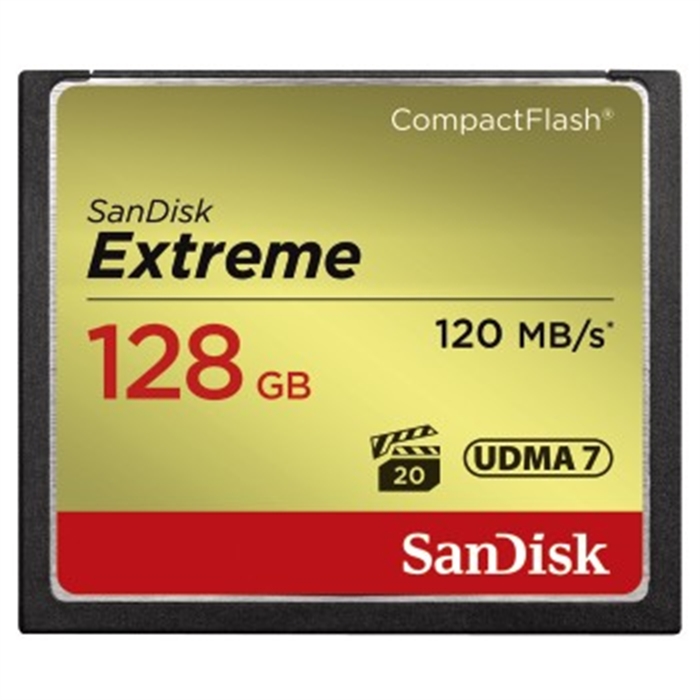 Picture of CF Extreme 128GB, 120MB/s read speed, 85MB/s write speed