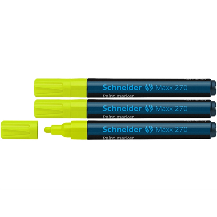 Image de Marqueur Schneider Maxx 270                                 1-3mm jaune ensemble de 3