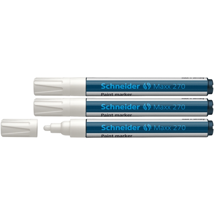 Image de Marqueur Schneider Maxx 270                                 1-3mm blanc ensemble de 3