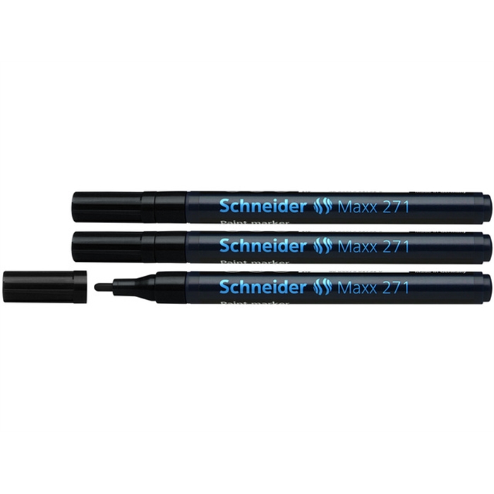 Image de Marqueur Schneider Maxx 271                                 1-2mm noir ensemble de 3