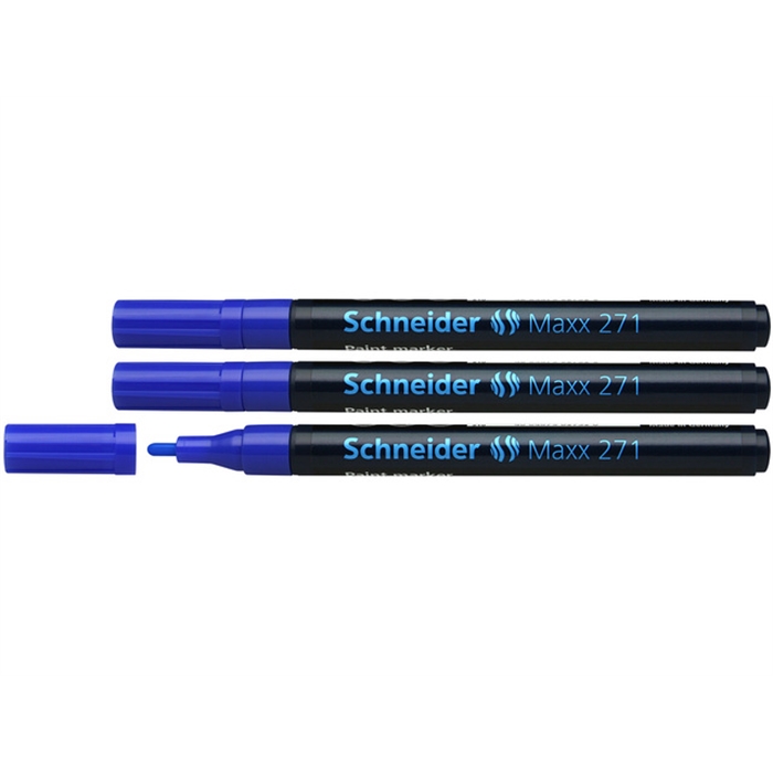 Image de Marqueur Schneider Maxx 271                                 1-2mm bleu ensemble de 3