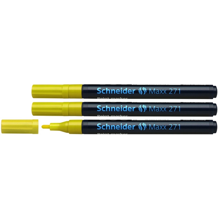 Image de Marqueur Schneider Maxx 271                                 1-2mm jaune ensemble de 3