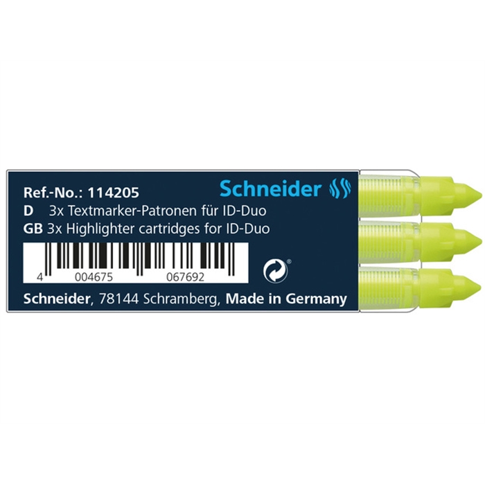 Picture of Recharge Schneider 142 jaune pour ID Duo