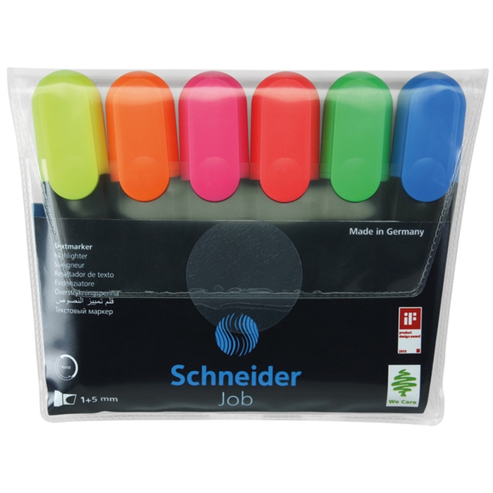 Image de Surligneur Schneider Job 150 assorti etui 6 pcs