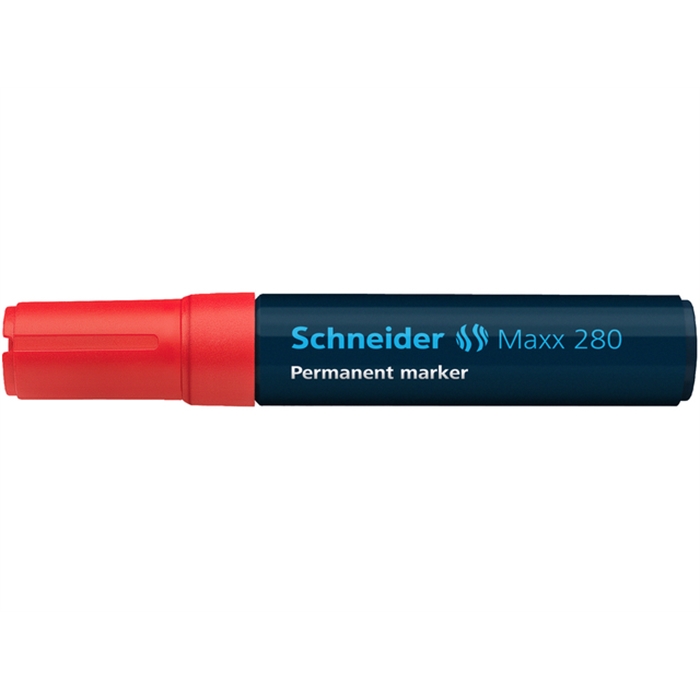 Picture of Marqueur Schneider Maxx 280 permanent rouge, pointe         biseautée