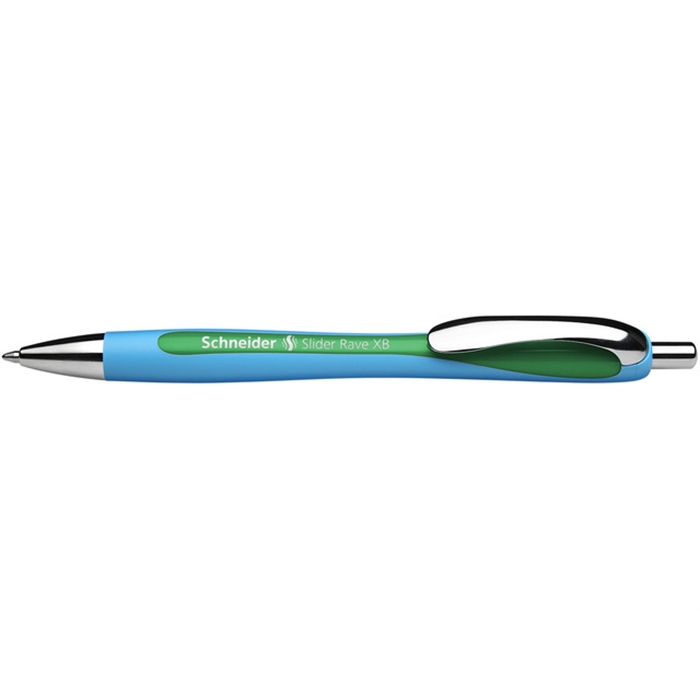 Afbeelding van balpen Schneider Slider Rave XB 1,4mm blauw-groen