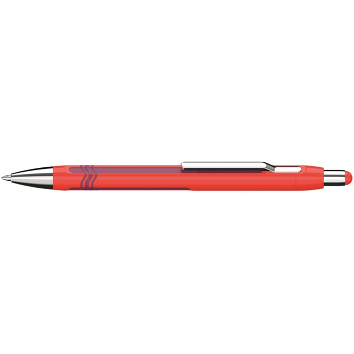 Afbeelding van balpen Schneider Epsilon XB huls rood/donkerrood,           blauwschrijvend