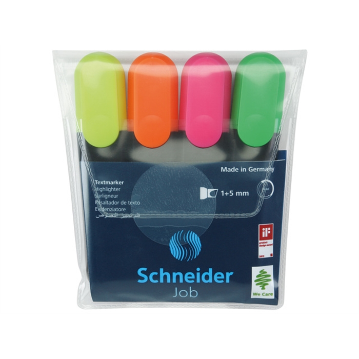 Image de Surligneur Schneider Job 150 ass. 4 pcs