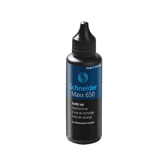 Picture of Flacon de recharge 650 noir, pour marqueurs permanent, 50   ml.