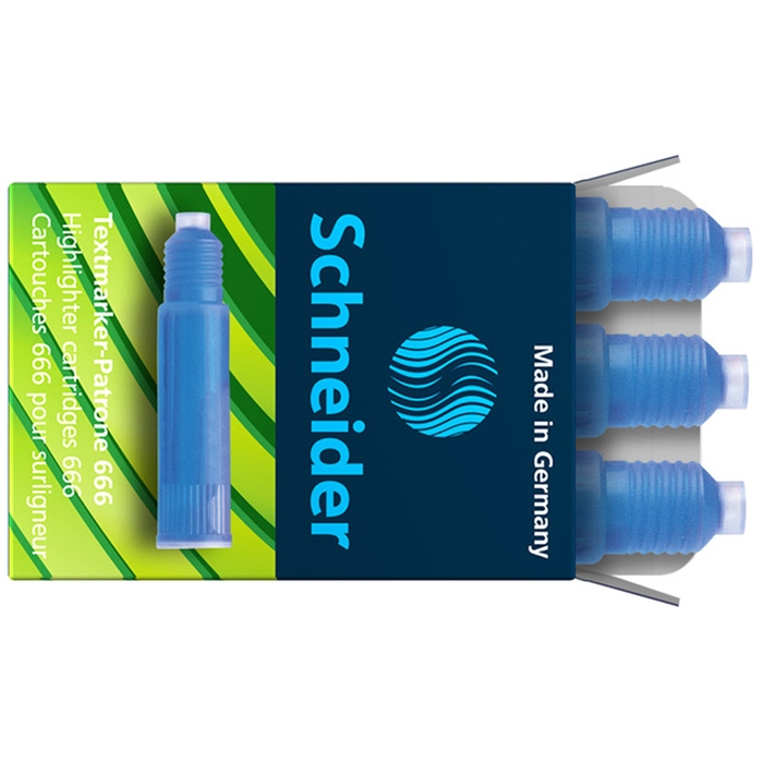 Image de Recharge pour surligneur Schneider Maxx Eco 666 boite 3     pces bleu