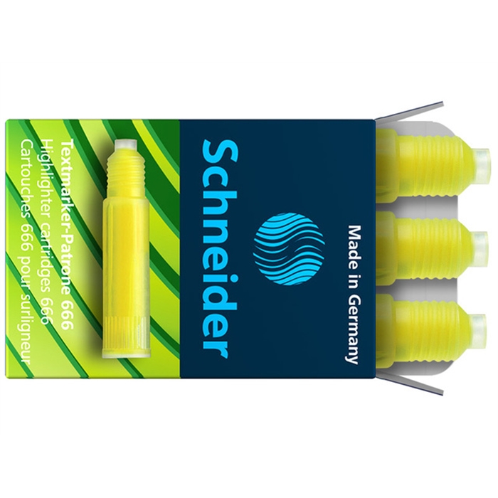 Image de Recharge pour surligneur Schneider Maxx Eco 666 boite 3     pces jaune