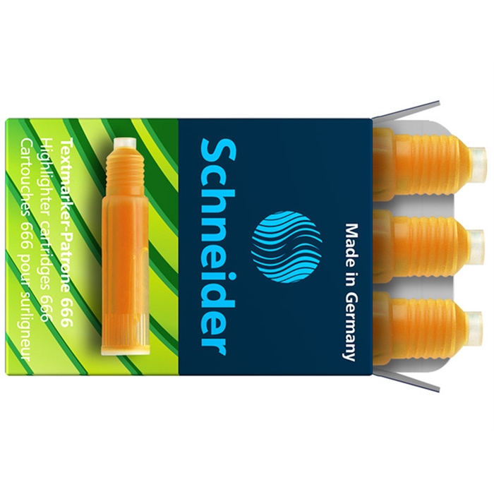 Image de Recharge pour surligneur Schneider Maxx Eco 666 boite 3     pces orange