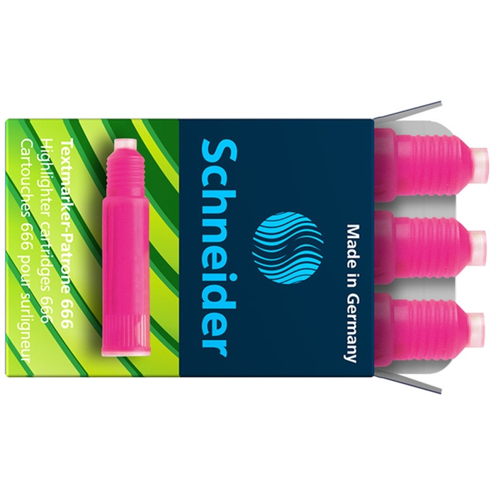 Image de Recharge pour surligneur Schneider Maxx Eco 666 boite 3     pces rose