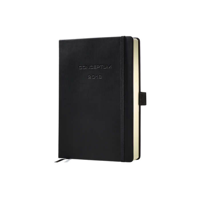 Image de Agenda journalier Sigel Conceptum A5 2018 hardcover noir    vertical