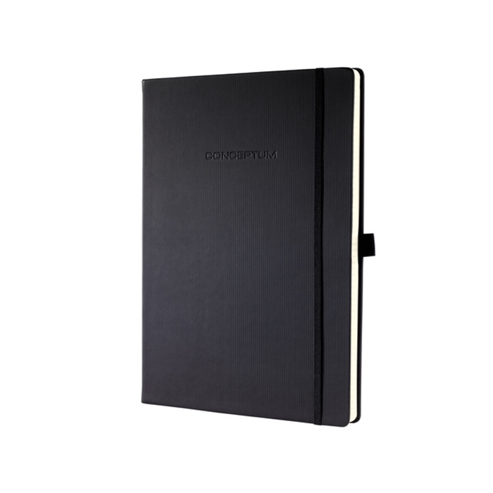 Image de Carnet Sigel Conceptum Pure hardcover A4+ noir quadrillé