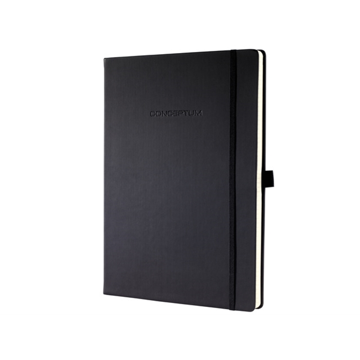 Image de Carnet Sigel Conceptum Pure hardcover A4+ noir ligné