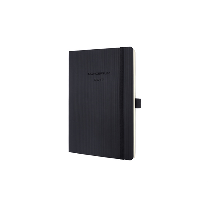 Afbeelding van weekagenda Sigel Conceptum A5 2017 softcover zwart