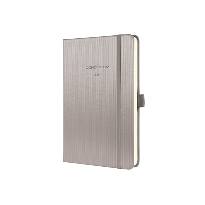 Afbeelding van weekagenda Sigel Conceptum A5 2017 hardcover zandbruin      metallic