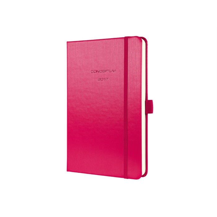 Afbeelding van weekagenda Sigel Conceptum A5 2017 hardcover rood metallic