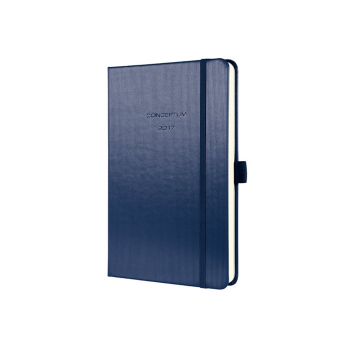 Afbeelding van weekagenda Sigel Conceptum A5 2017 hardcover donkerblauw    metallic