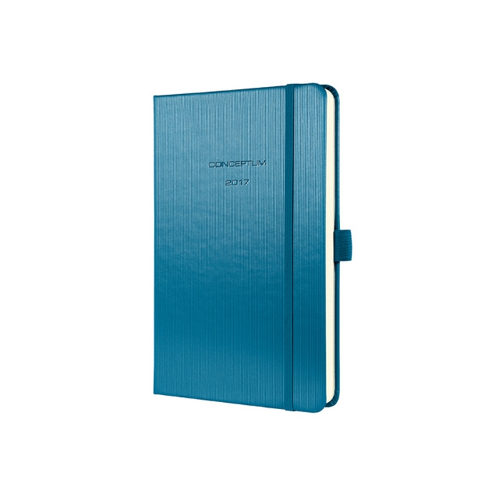 Afbeelding van weekagenda Sigel Conceptum A5 2017 hardcover blauw metallic