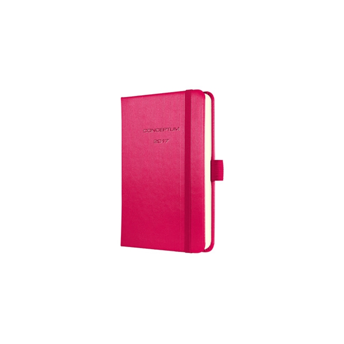 Afbeelding van weekagenda Sigel Conceptum A6 2017 hardcover rood metallic