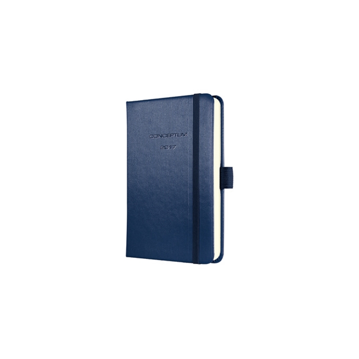 Afbeelding van weekagenda Sigel Conceptum A6 2017 hardcover donkerblauw    metallic