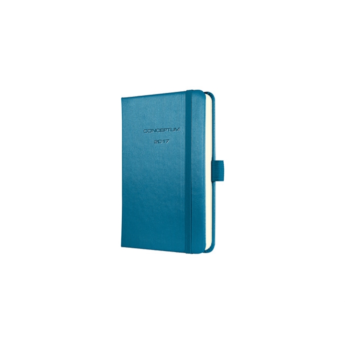 Afbeelding van weekagenda Sigel Conceptum A6 2017 hardcover blauw metallic