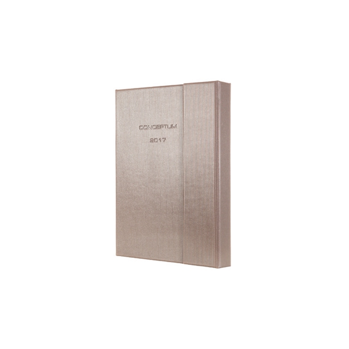 Afbeelding van weekagenda Sigel Conceptum A6 2017 hardcover goud met       magneetsluiting