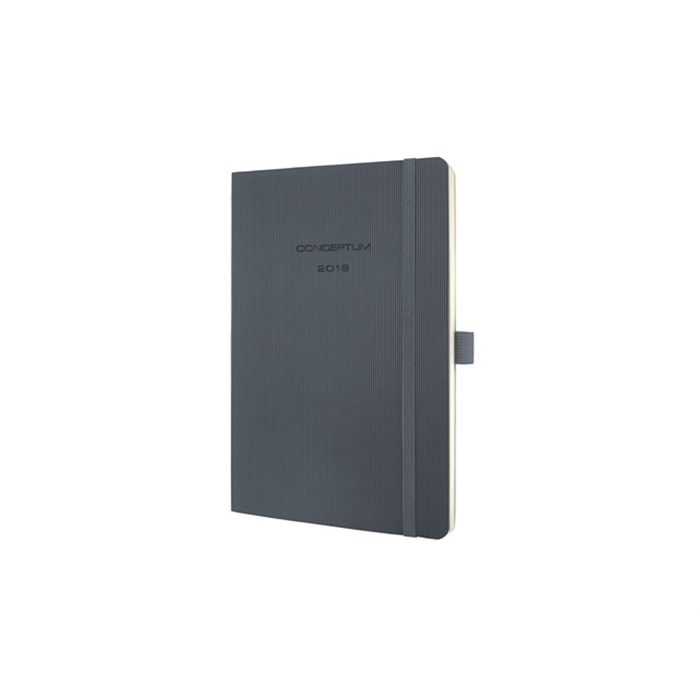 Afbeelding van weekagenda Sigel Conceptum A5 2018 soft cover donkergrijs