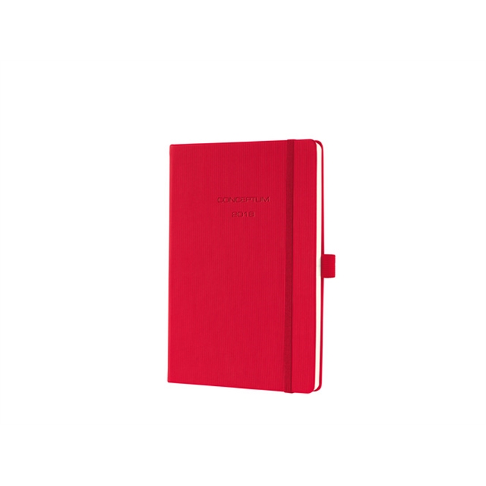 Afbeelding van weekagenda Sigel Conceptum A5 2018 hardcover rood