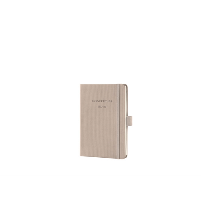 Afbeelding van weekagenda Sigel Conceptum A6 2018 hardcover taupe