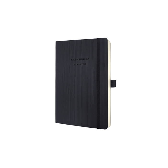 Afbeelding van weekagenda Sigel Conceptum A5 2019 18M softcover zwart