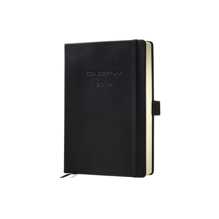 Afbeelding van weekagenda Sigel Conceptum A5 2019 hardcover zwart